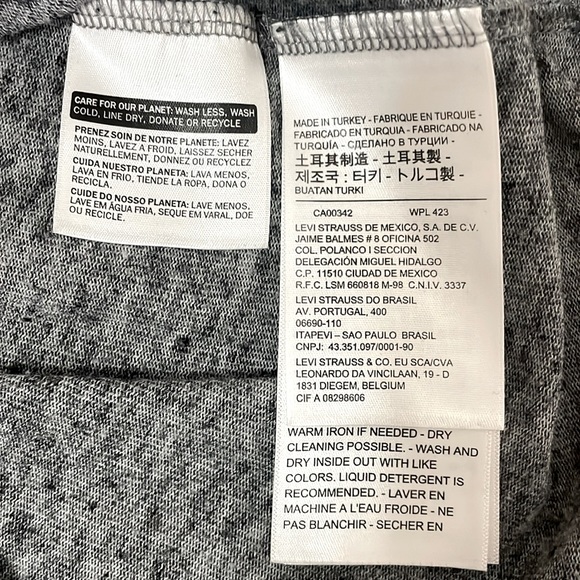 LEVI'S LONG SLEEVE RUFFLED TEE SHIRT M - Picture 6 of 8